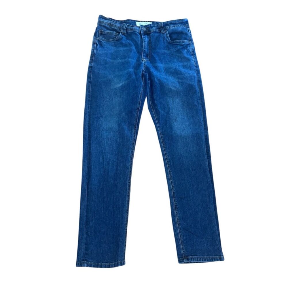 Stitches & Rivets  Men's Indigo Straight Jeans, 32 x 30